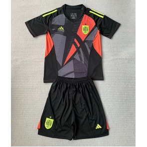 Španělsko Brankářské Dětské Venkovní dres komplet ME 2024 Krátký Rukáv (+ trenýrky)